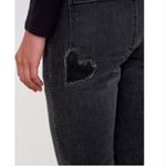 Sundry  by Anthropologie Black denim jeans heart patch size 26 Photo 2
