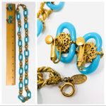 MIRIAM HASKELL vintage turquoise/gold set Photo 9