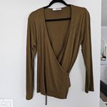 Wrap Sweater Made In Turkey Green Size L Photo 3