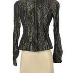 Worth Vintage Grey Long Sleeve Lagenlook Jacket Womens 0 Artsy 1980s Metallic Gray Photo 0