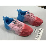 Dream Paris Womans Dream Pairs Lace Up Chunky Sneakers 9 Pink Coral Blue NWOT Photo 1