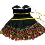 Jovani JVN  Womens Formal Dress 6 Cocktail Holiday Party Velvet Retro Embroider Photo 13