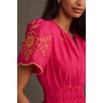 Anthropologie NWT Maeve Somerset Maxi in Pink Embroidered Edition Dress L Photo 1