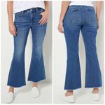 NYDJ NWT Ava Daring Ankle Flare Jeans with Fray Hem in Foundry Wash Size 24W Photo 1