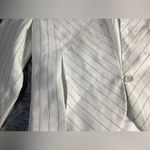 Vintage Lucia White with Green Pinstripes Medium Blazer Photo 10