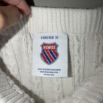 K Swiss Forever 21 White Chunky Cable Knit Mini Skirt Women's Size M Size M Photo 3