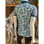 Lands' End  Fish Ocean Polo Short Sleeve Blue Shirt Women's Size XS Photo 3