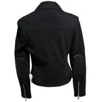 NEW Ralph Lauren Black Label Size 6 Biker Jacket Moto Leather Details Black Photo 2