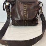 Coach Chelsea Lace Duffle Crossbody Dark Brown Grommet Leather Bag Photo 0