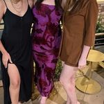 RHODE Jemima Floral Velvet Maxi Dress Sz 10‎ Purple Photo 3