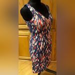 Boden Confetti Printed Stretch‎ Cotton Sleeveless Lined Sheath Dress Blue Sz 2P Photo 5
