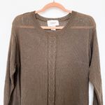 VTG Jenny Womens Sweater Size M Chocolate Brown Cable Knit Sheer Lightweight 90s Size M Photo 1