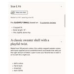 J.CREW. Embellished Sweater Shell Small Black Cream NEW Mirrors Career CG794 Photo 14