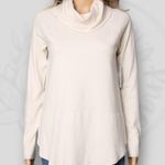 Cyrus Raya by Knits Waffle Cowl Neck Sweater in Pearl Puff Cream Ivory Size S Photo 3
