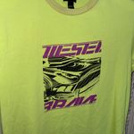 Diesel T-DIEGOS-K33 lime green short sleeve graphic shirt unisex size Small Photo 3
