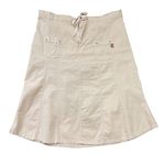XCVI Wearables Womens Drawstring A-Line Skirt Size Medium Cotton Pockets Peach Photo 0