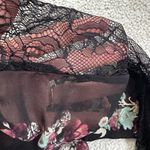 BCBGeneration Lace Long Sleeve Partian Open Back Floral Pattern Romper Sz 2 Photo 6