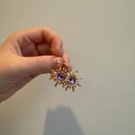 & Other Stories & Other Stories Gold and Purple Sunburst Earrings Photo 1