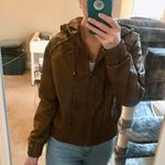 Brown Leather Jacket Size L Photo 2