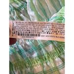 ZARA  Green And White Plaid Square Neck‎ Puff Sleeve Smocked Cropped Top Size XS Photo 9