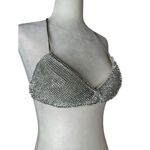 LAMARQUE Raeka Rhinestone Bralette in Silver Small New Womens Cropped Bra Photo 6