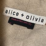 Alice + Olivia Linen Cotton Wide Leg Khaki Trouser Pants 2 / 4 Photo 8