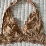 Free People  Tan Halter Lace Bralette Photo 2
