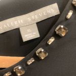 Valerie Stevens Black Sheer Long Sleeve Embellished Formal XL Blouse. 2194 Photo 4