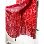 Eloquii  Red Coral Print Wrap Midi Skirt Size 16 NEW Photo 2