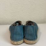 Free People Blue Teal Leather Lauren Canyon Espadrille Shoes Photo 4