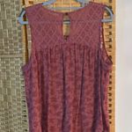 Mason & Belle Pink and Cream Lace Sleeveless Blouse Photo 2