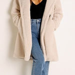 APPARIS Anouck Faux Fur Jacket Ivory Sz M Size M Photo 0