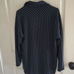Babaton  - Aritzia -Dark Blue Blouse with White Pinstripes Photo 2