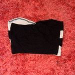 SheIn  Black and White Striped Top Photo 1