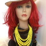 Vintage Lemon Colored Beaded Necklace Photo 3