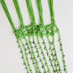 Y2K Lime Green Crochet Beaded Scarf Wraps Photo 5