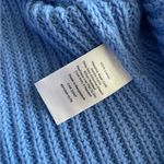 Talbots Ribbed Cotton Mockneck Sweater Blue Long Sleeve Size Small Photo 4