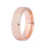 Rose Gold Frosted Stainless Steel Ring Size 8 Photo 2