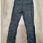 Lululemon Var-City Crop Leggings Mid-Rise Samba Snake Battleship Black Size 4 Photo 1