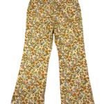 LOFT Summer Floral Daisies Belted Wide Leg Whimsical Jeans Pants Size 12 Orange Photo 6