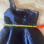 Midnight Doll Midnight Blue Juniors Size 3 Rhinestone Elegant One-Shoulder Mini Navy Dress NWT Photo 7