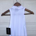 DYI NWT  Mock Neck Swing Tank White Small Photo 4
