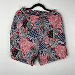 Vintage Roo Crossing Paisley Boho Shorts Pull On size small Red Photo 1