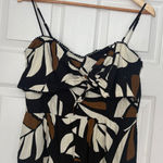 Audrey Parks X Francesca’s Brown And Black‎ Floral Jumpsuit Size Medium Photo 1
