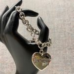 Danburry Mint Ohio State Buckeyes Heart Charm Toggle Bracelet Silver Tone Photo 1
