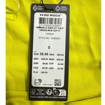 VERO MODA  Midi Dress Women's Small Yellow Satin Ruched Strappy Square Neck NWT Photo 4