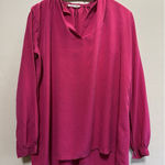 Vintage The Silk Farm 100% Silk Pink Long Sleeve Blouse Size Large Office Work Photo 0