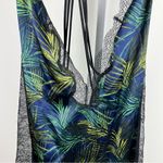 Victoria's Secret Palm Print Chemise L Strappy Back Lace Lingerie Photo 5