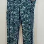 J. McLaughlin  Rhonda Leggings Medium NWT $128 Stretch Catalina Blue Geo Chevron Photo 0