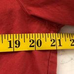 Antonio Melani Burnt Orange cotton coquette ruffle belted tie back shirt top blouse button front 3/4 sleeve-boho, offie siren core, preppy, lolita, modest Size L-measurement in pics Excellent condition Photo 6